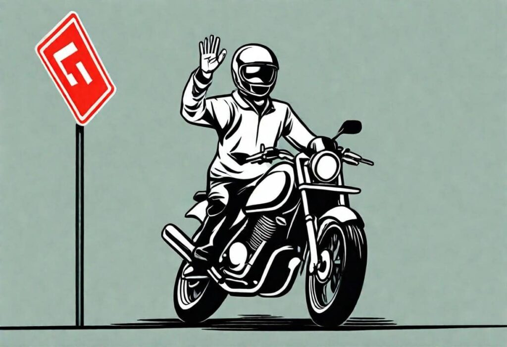 Hand Signals for a Motorcycle