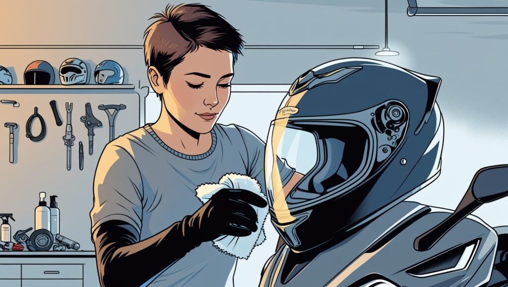 how to clean motorcycle helmet visor