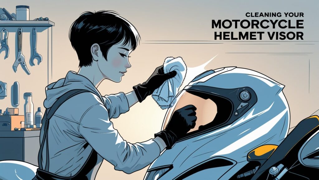 how to clean motorcycle helmet visor