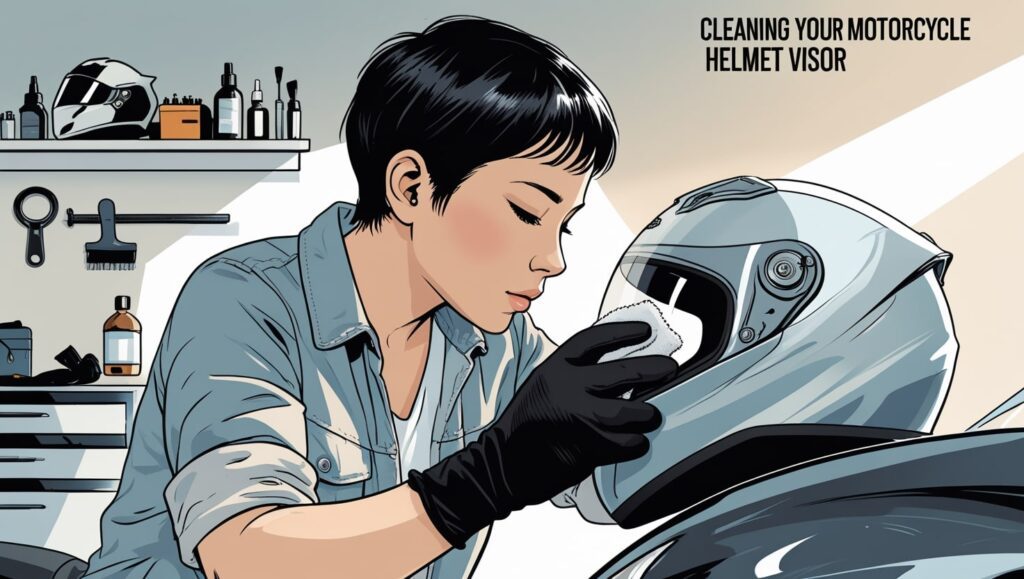 how to clean motorcycle helmet visor