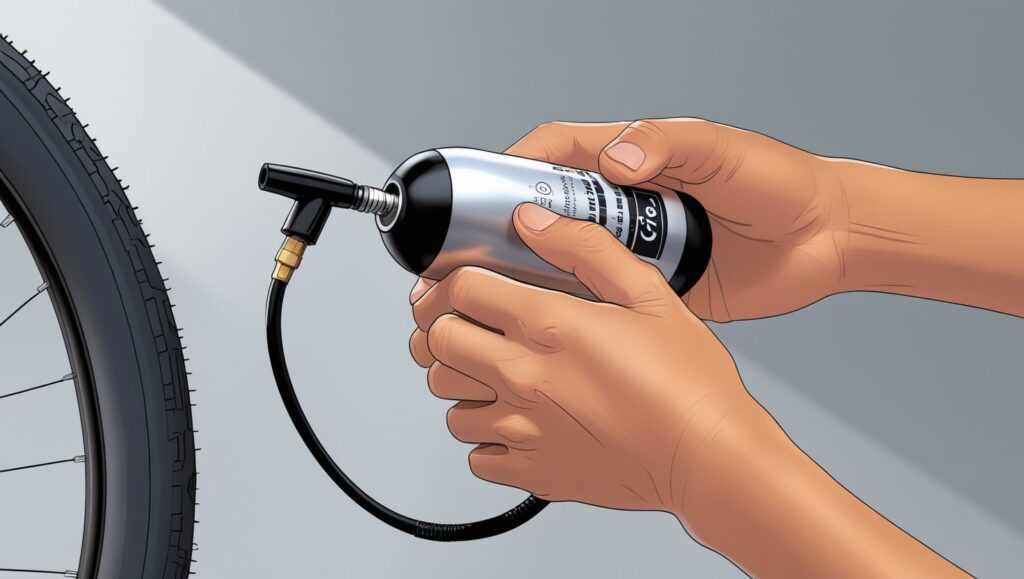 how to use co2 bike tire inflator