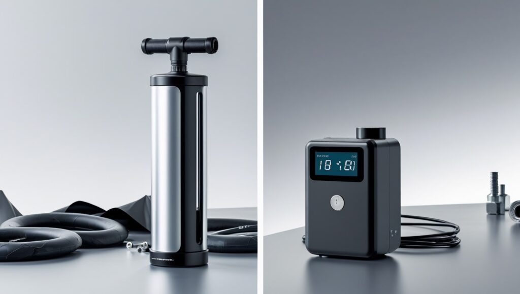 co2 bike pump vs mini electric pump