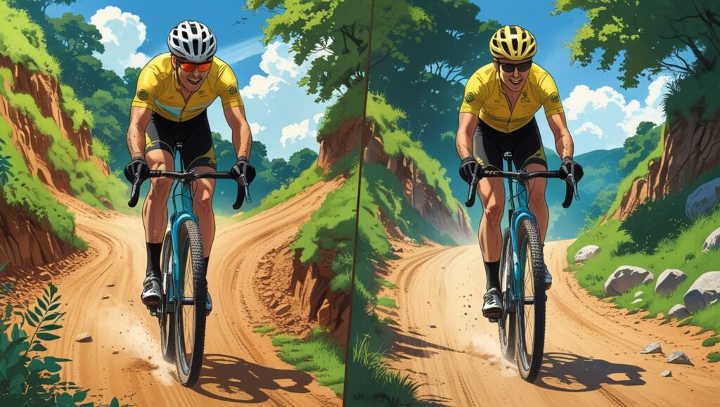 bicycle with suspension vs without