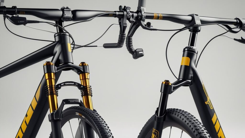bicycle with suspension vs without