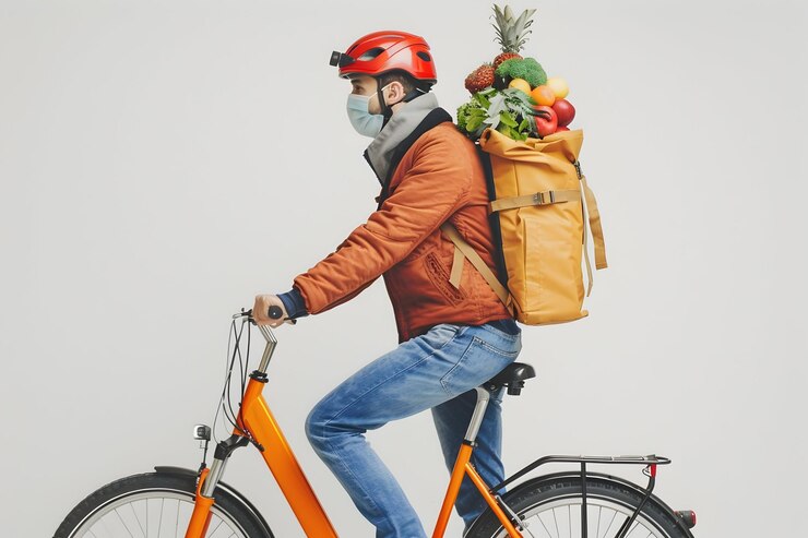 how to carry groceries on a bike