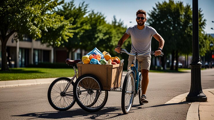 how to carry groceries on a bike