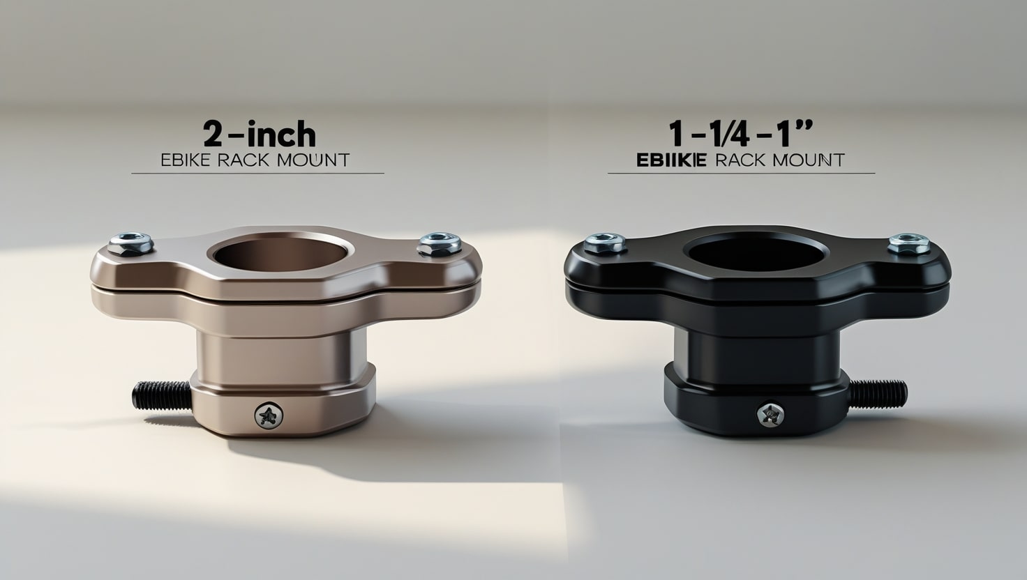 difference between 2in and 1 1/4 in ebike rack mount