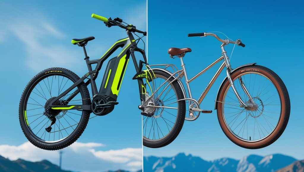 electric mountain bike vs regular bike