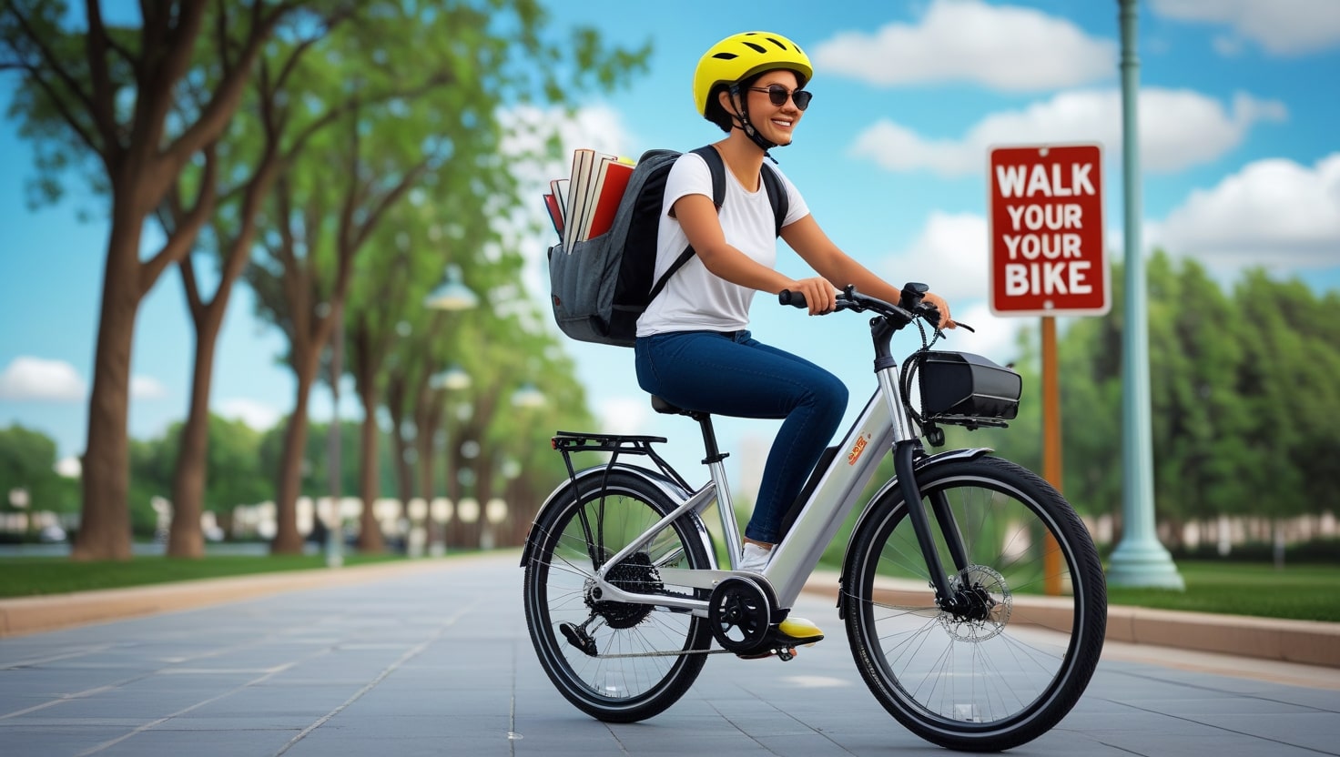 can you ride an electric bike on the sidewalk
